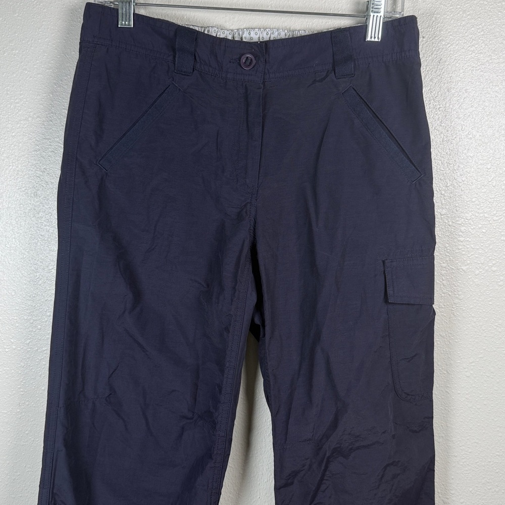 LANDS END‎ Convertible Hiking Pants Women 8 Navy Secure Pockts Outdoor Trailwalk - Picture 11 of 17